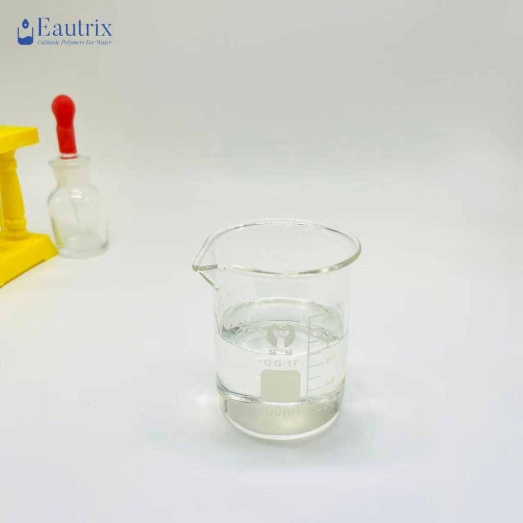 Polyamine cationic polymer coagulant for liquid-solid seperation
