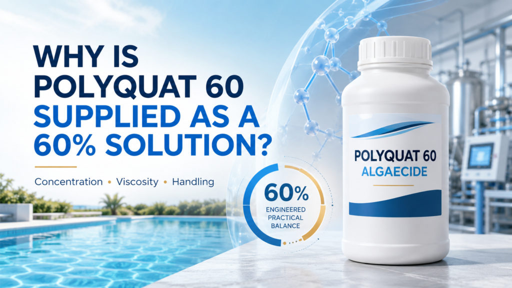 Polyquat 60 Algaecide 60% solution showing the balance between active concentration, viscosity, and practical handling.